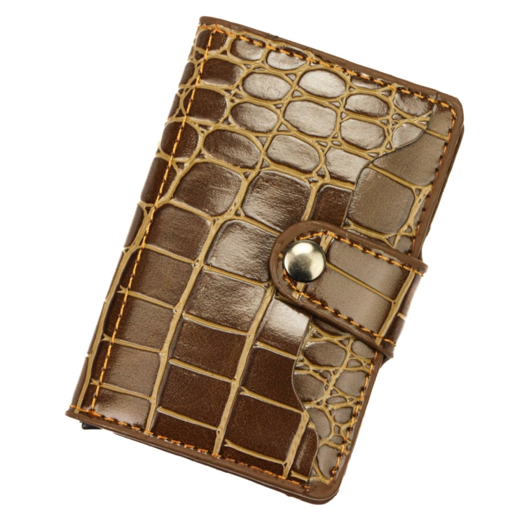 Krokodilmintás Valódi Bőr Kártyatartó