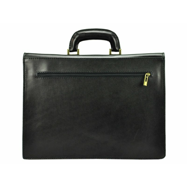 Gregorio Valódi bőr egyrészes Aktatáska fekete színben