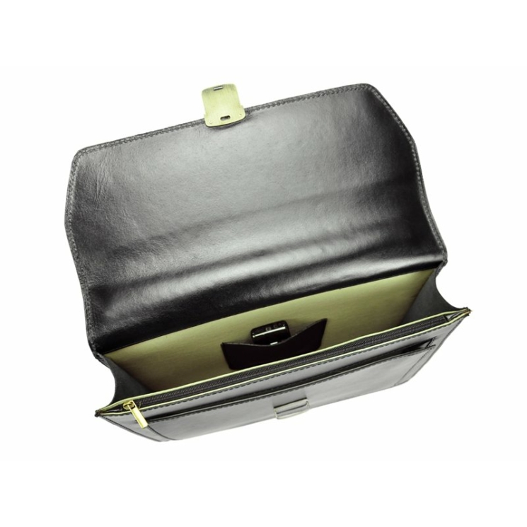 Gregorio Valódi bőr egyrészes Aktatáska fekete színben