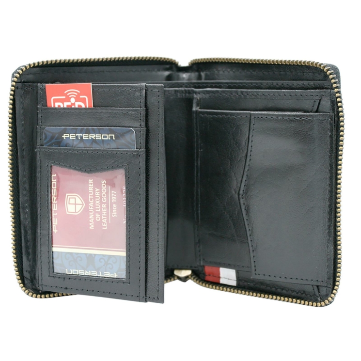 Peterson Valódi bőr Pénztárca