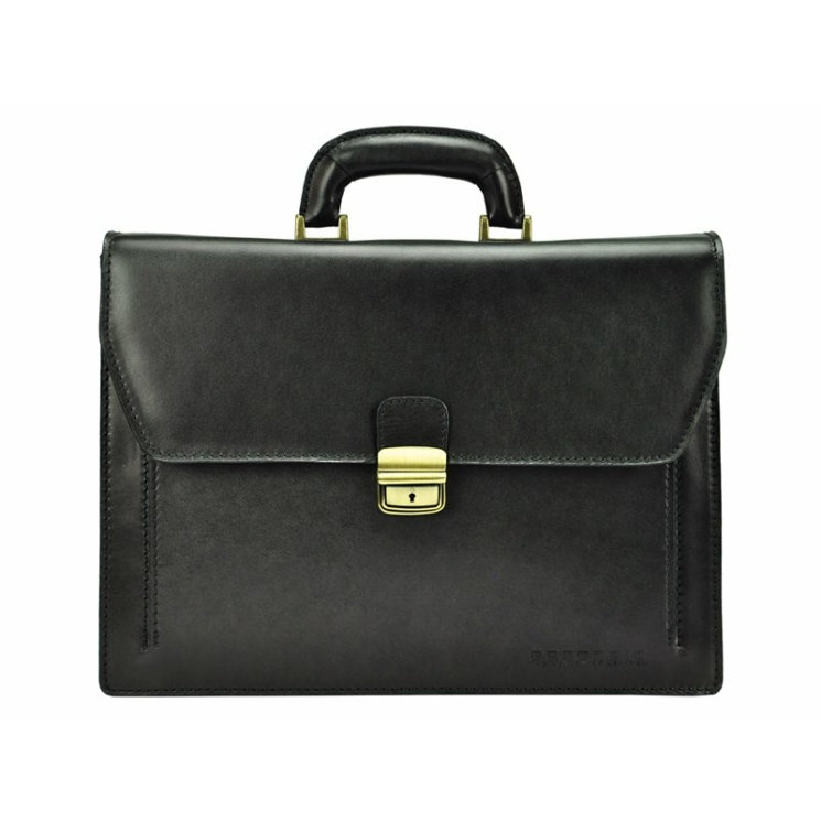 Gregorio Valódi bőr egyrészes Aktatáska fekete színben