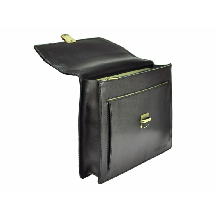 Gregorio Valódi bőr egyrészes Aktatáska fekete színben