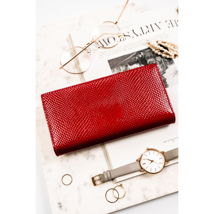 Női bőr pénztárca PTN 421431-DSL Piros