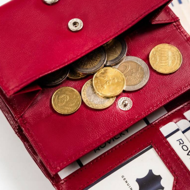 ROVICKY Valódi bőr női pénztárca sok kártyatartóval díszdobozban