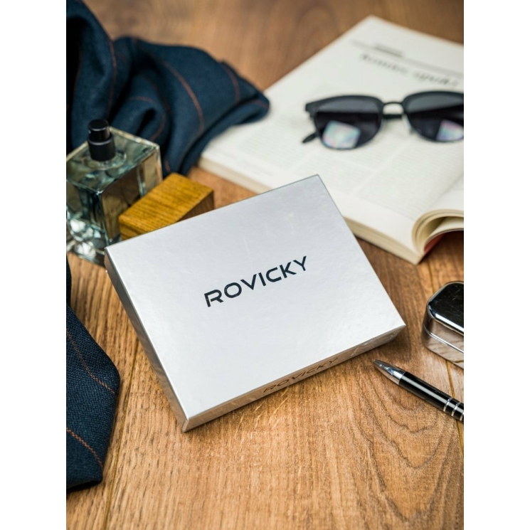 ROVICKY Valódi bőr Férfi pénztárca