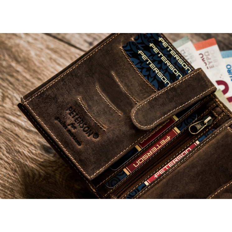 Peterson Valódi bőr férfi pénztárca