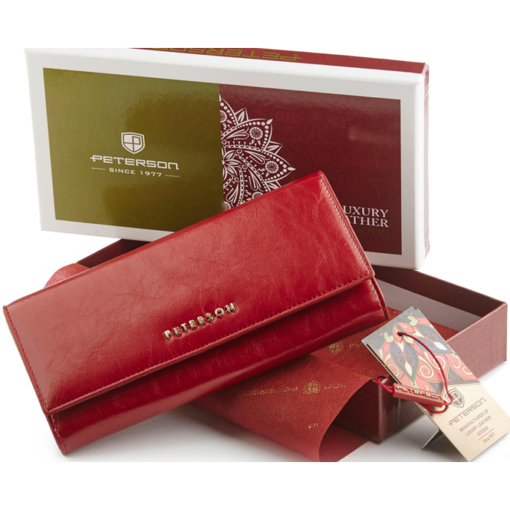 PTN PL-467 Piros bőr pénztárca