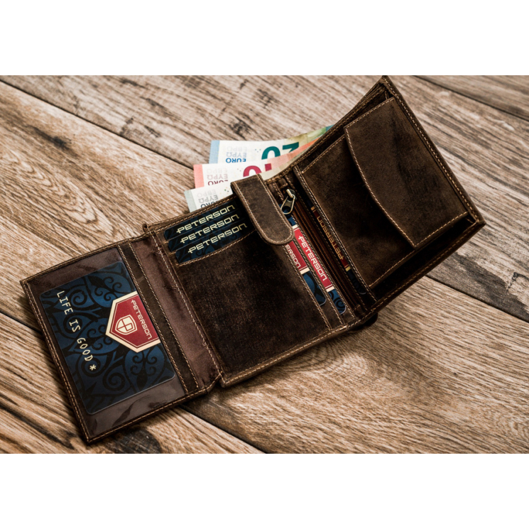 Peterson Valódi bőr férfi pénztárca