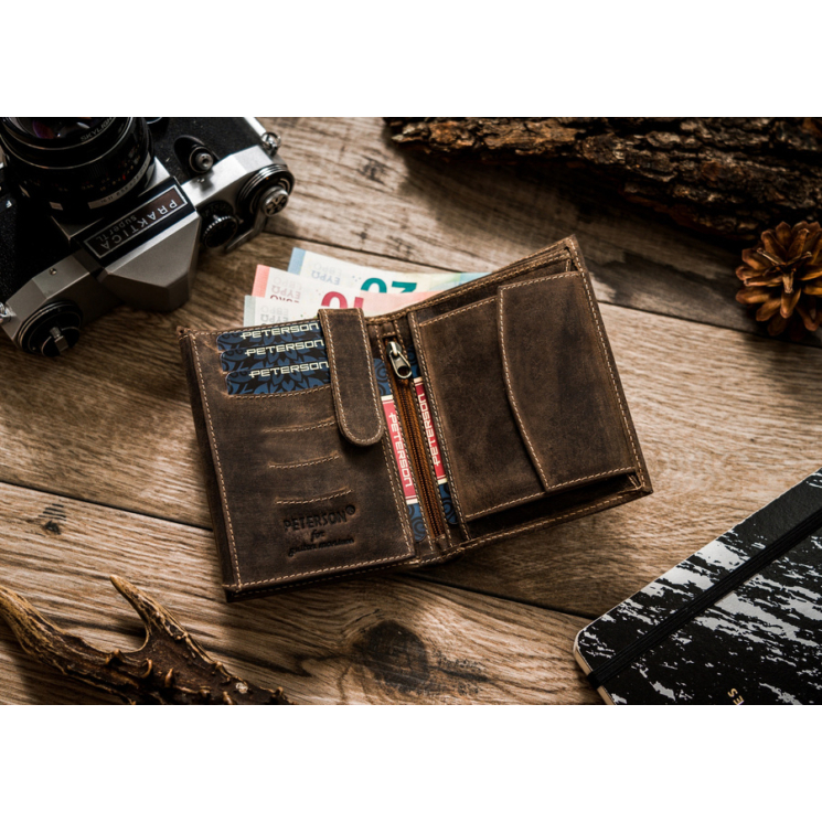 Peterson Valódi bőr férfi pénztárca