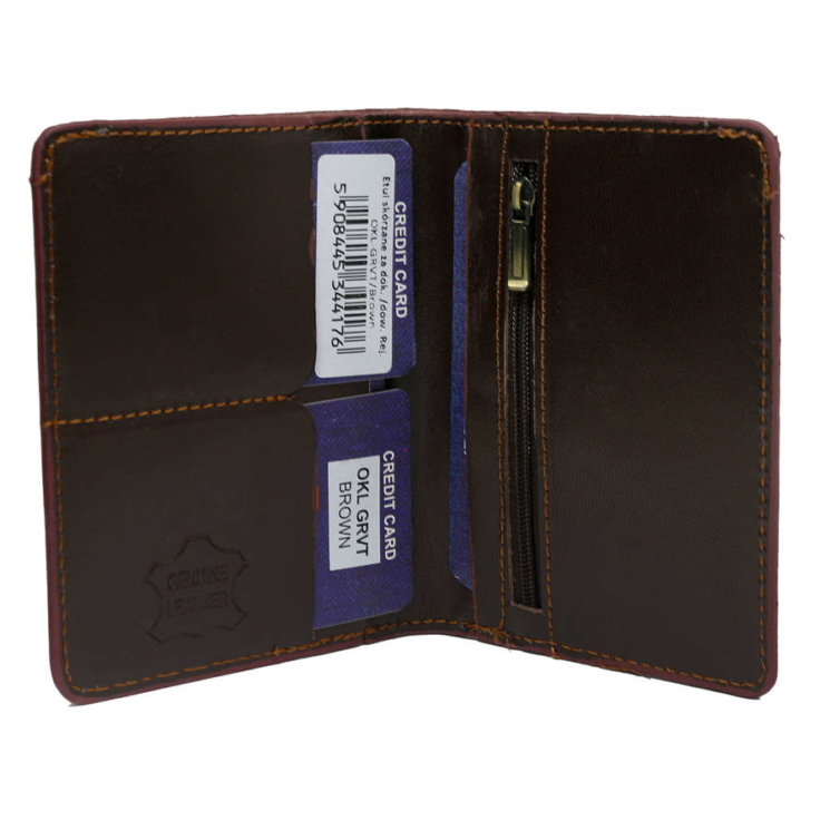 Bőr irattartó tok OKL-GRVT Barna