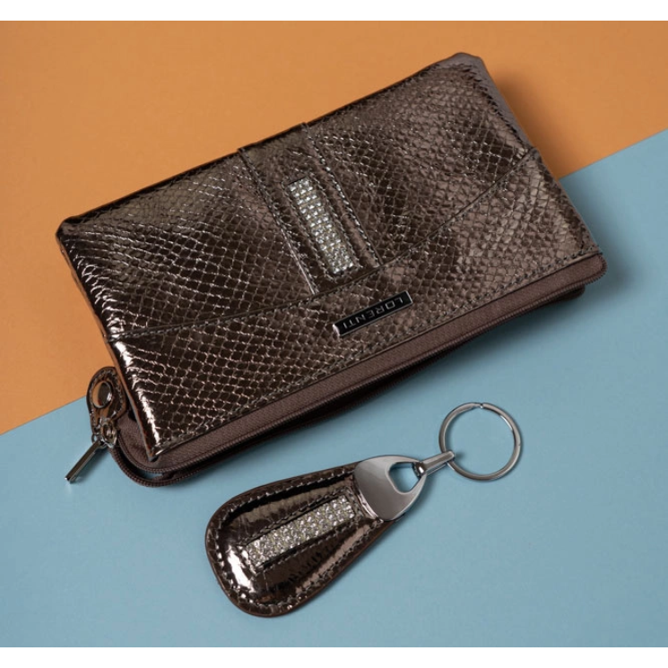 Női bőr pénztárca+bőr pénztárca 76121-MSD piros