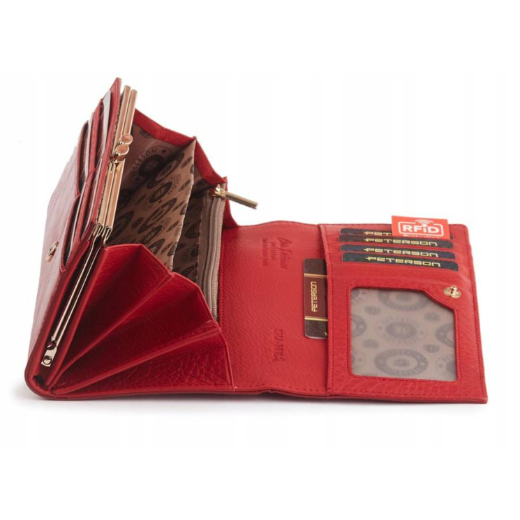 PTN PL-467 Piros bőr pénztárca