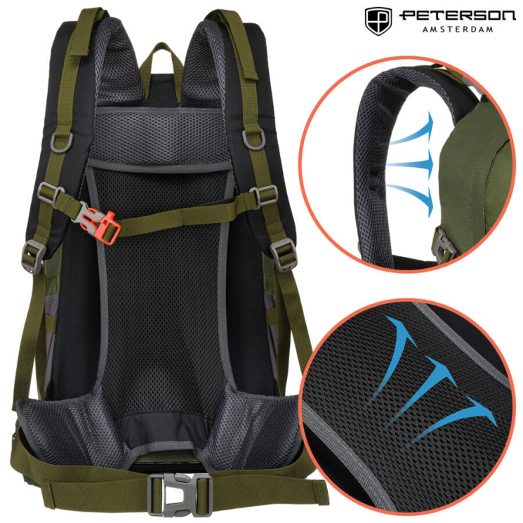 Peterson Tágas túrahátizsák esővédővel