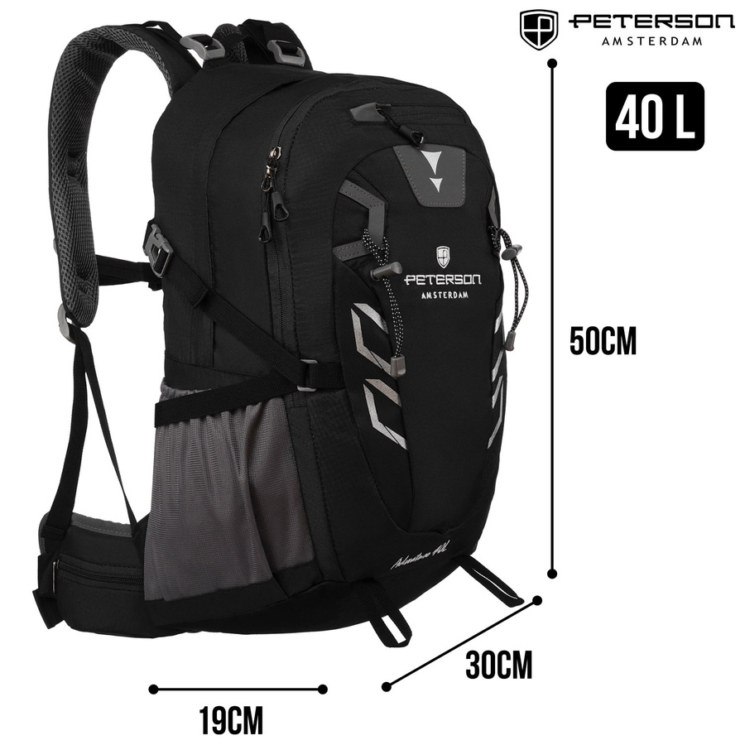 Peterson Tágas túrahátizsák esővédővel