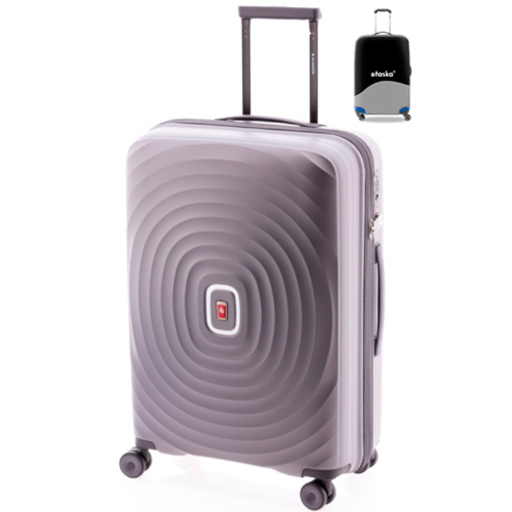 Gladiator bőrönd M-4211 Ezüst ajándék bőröndhuzattal