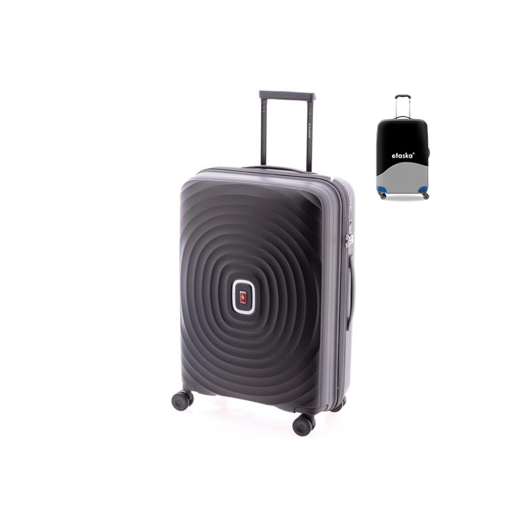 Gladiator bőrönd M-4211 Fekete ajándék bőröndhuzattal