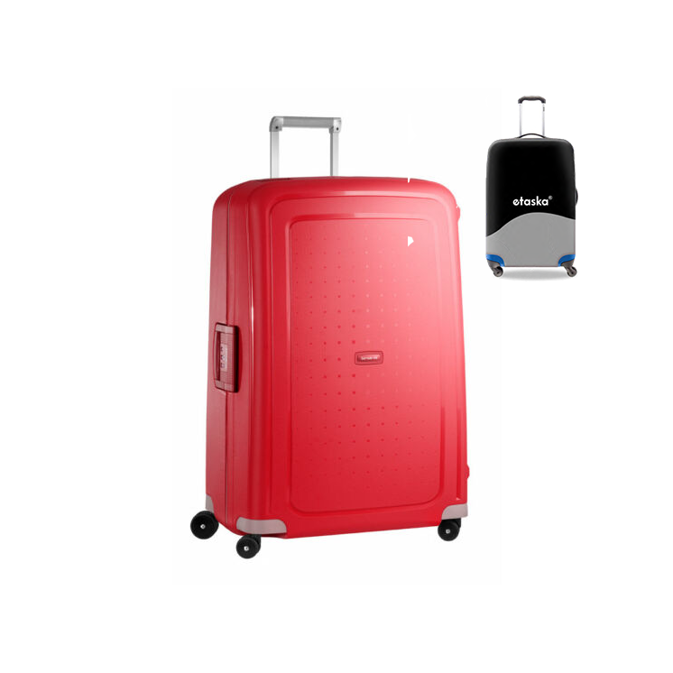 Samsonite S-Cure Spinner bőrönd 81 cm-es ajándék bőröndhuzattal