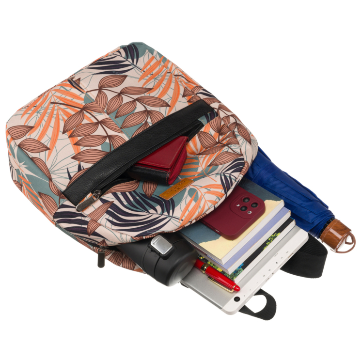 Tágas női városi hátizsák divatos mintában