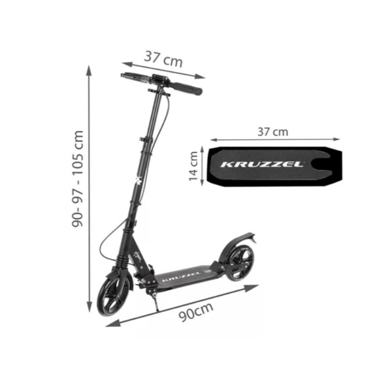 Összecsukható Roller Kruzzel Hyperion B  23550 Fekete