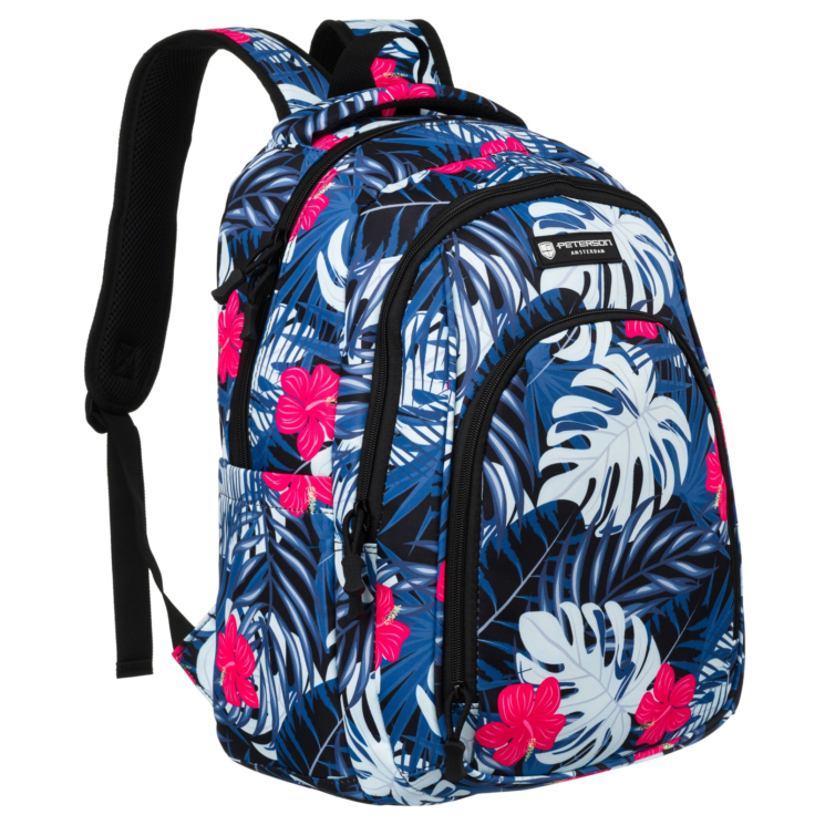 Sokzsebes hátizsák USB töltővel Peterson-Amsterdam