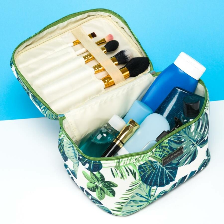 Színes cipzáros kozmetikai táska kézi pánttal- Peterson