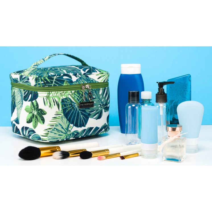 Színes cipzáros kozmetikai táska kézi pánttal- Peterson