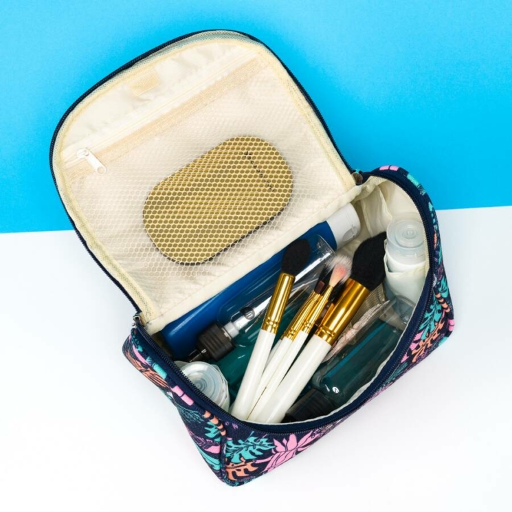 Színes cipzáros kozmetikai táska kézi pánttal- Peterson