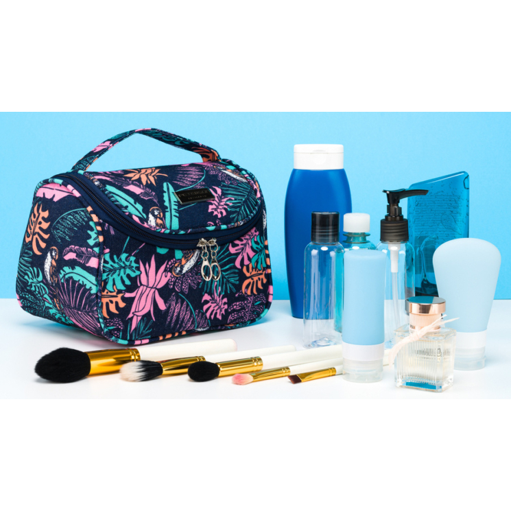 Színes cipzáros kozmetikai táska kézi pánttal- Peterson