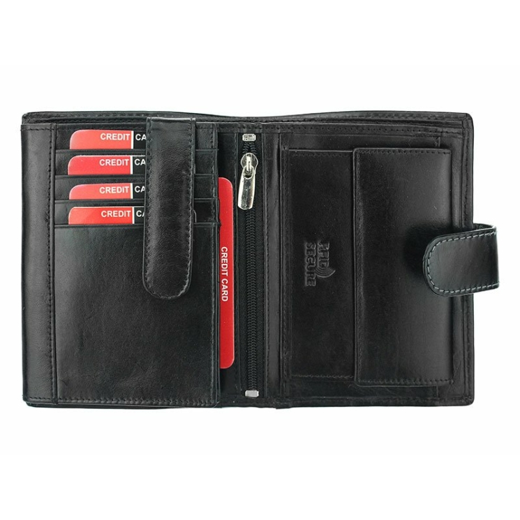 Ronaldo Valódi bőr Férfi Pénztárca RFID védelemmel