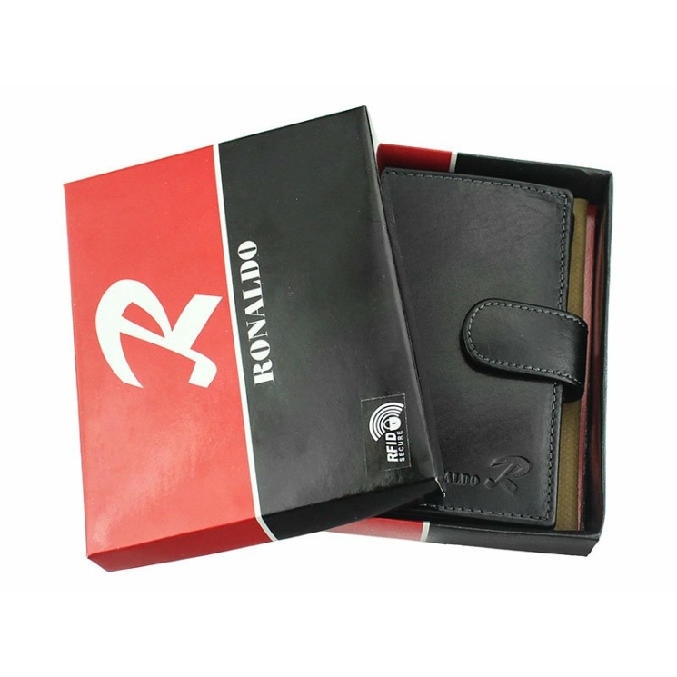 Ronaldo Valódi bőr Férfi Pénztárca RFID védelemmel