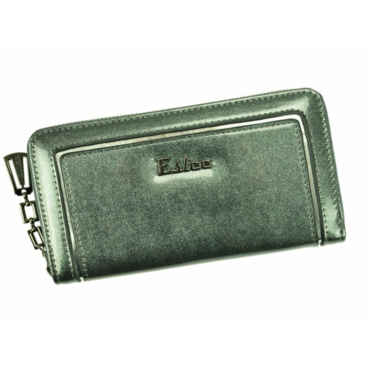 Eslee sötétbarna Műbőr + Valódi bőr Pénztárca