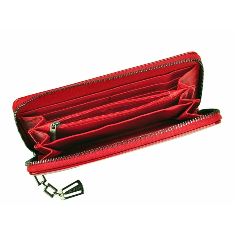 Eslee sötétbarna Műbőr + Valódi bőr Pénztárca