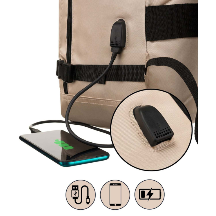 Peterson 3- Funkciós Tágas Utazó Hátizsák, WizzAir méretű 40x30x20cm, USB csatlakozóval