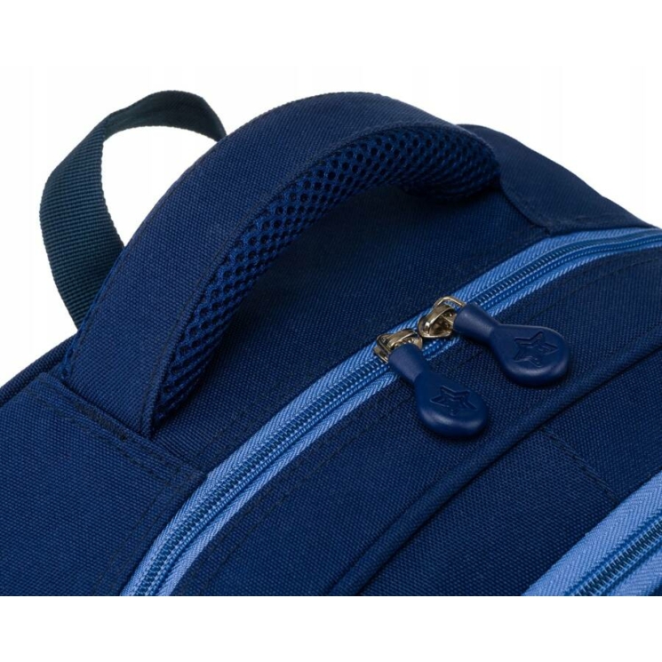 Kétrekeszes, sötétkék városi Iskolai hátizsák külső zsebekkel - Peterson