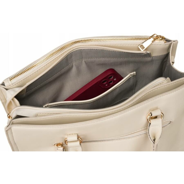 Alkalmi női kézitáska hosszúpánttal Bézs színben