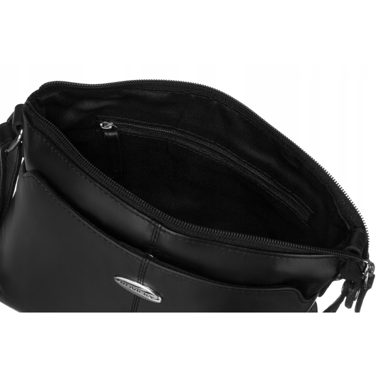 Elegáns Valódi bőr női oldaltáska fekete színben