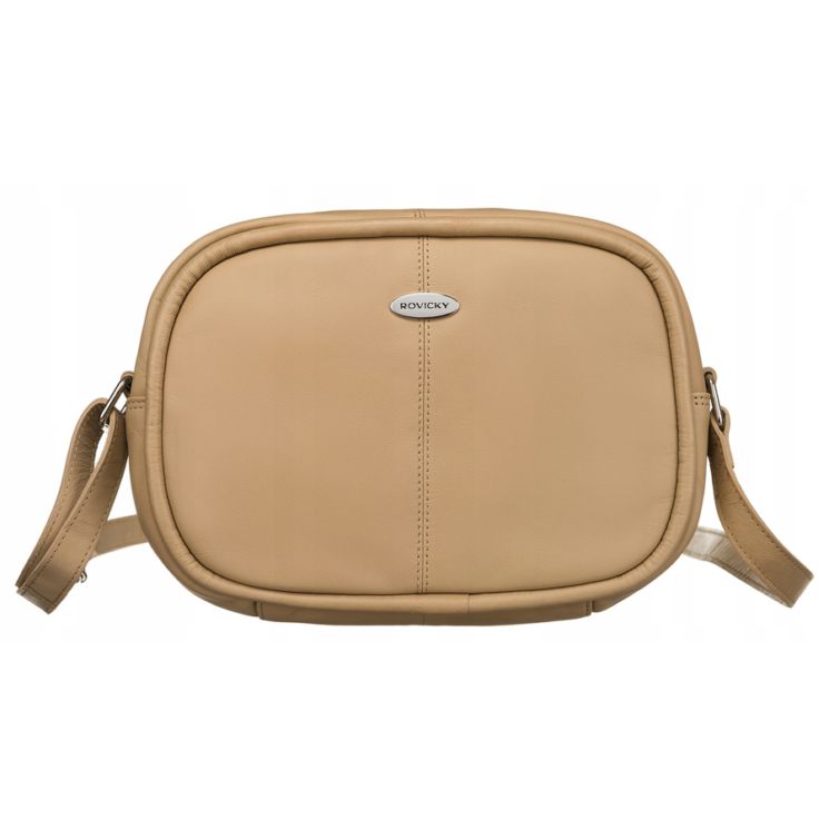 Valódi bőr Női oldaltáska bézs színben