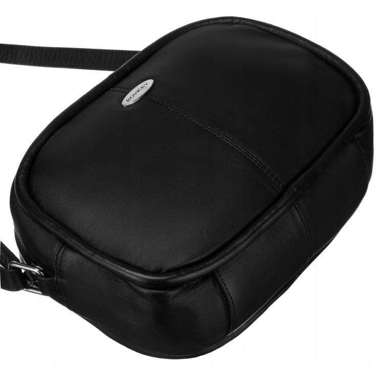 Valódi bőr Női oldaltáska fekete színben