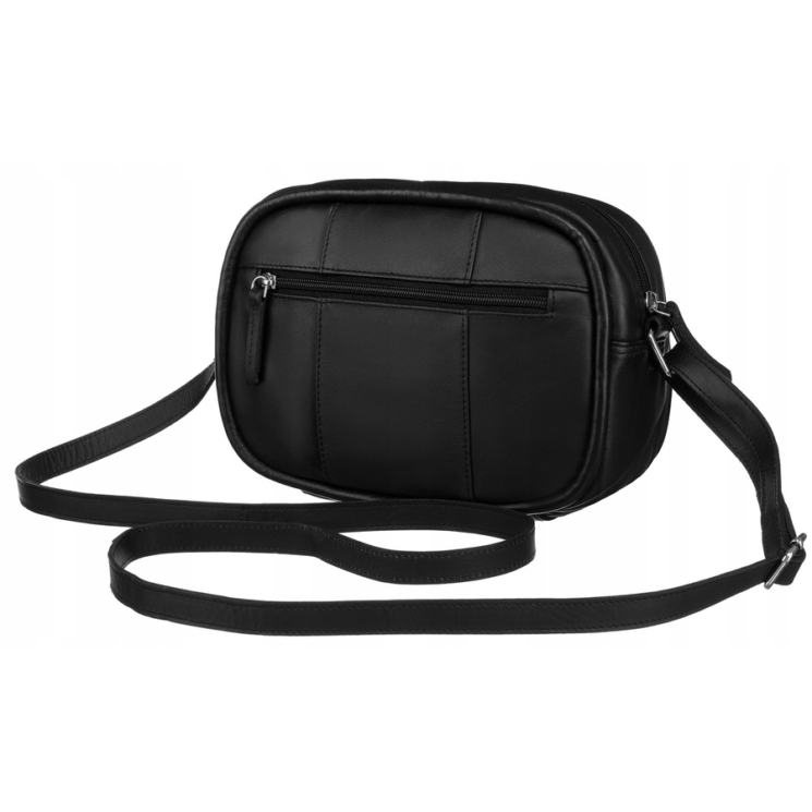 Valódi bőr Női oldaltáska fekete színben