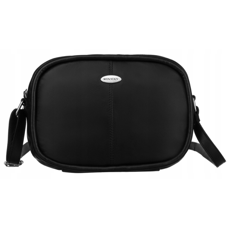 Valódi bőr Női oldaltáska fekete színben