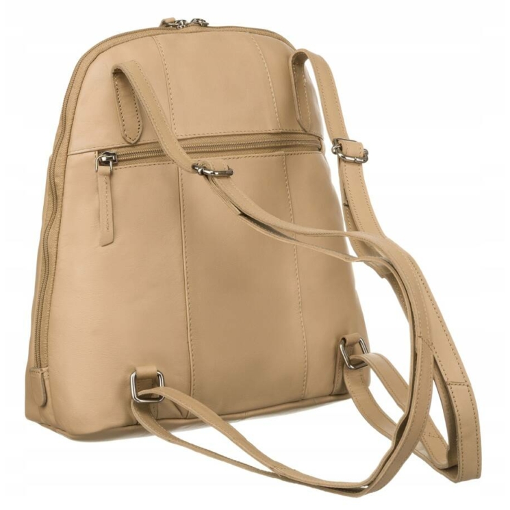  Női valódi bőr Városi  hátizsák bézs színben