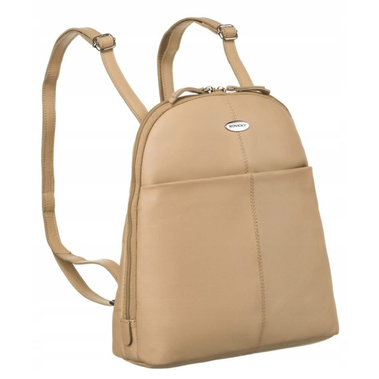  Női valódi bőr Városi  hátizsák bézs színben