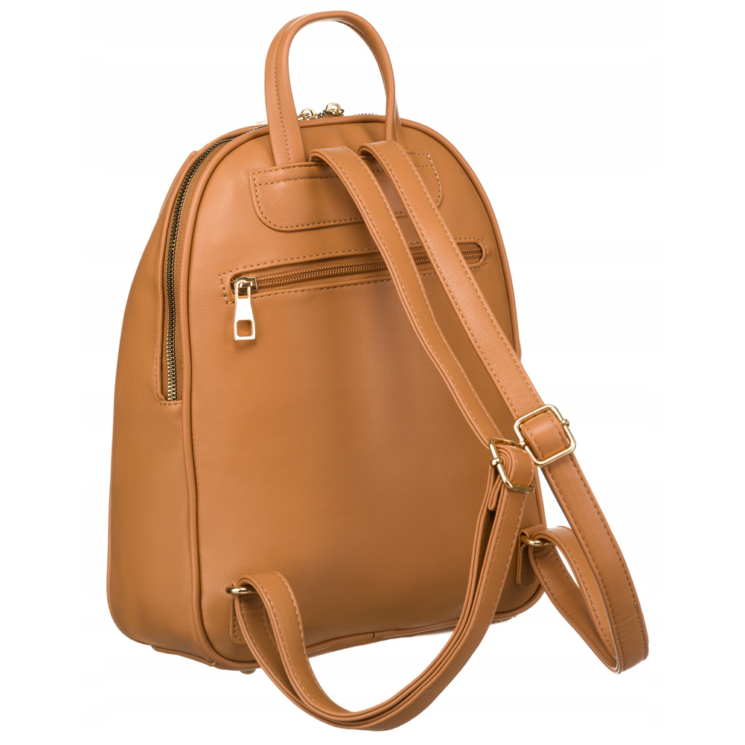 Divatos női hátizsák camel színben