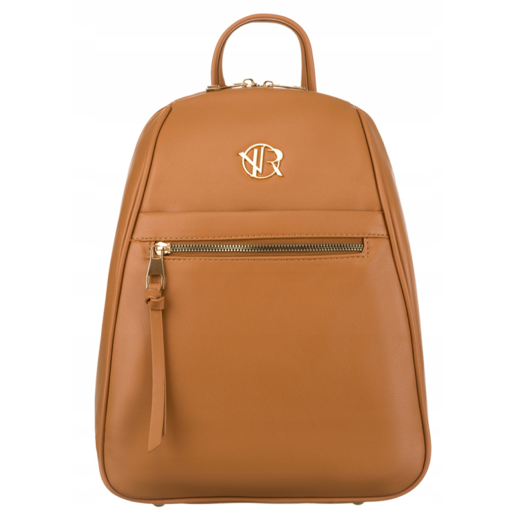 Divatos női hátizsák camel színben