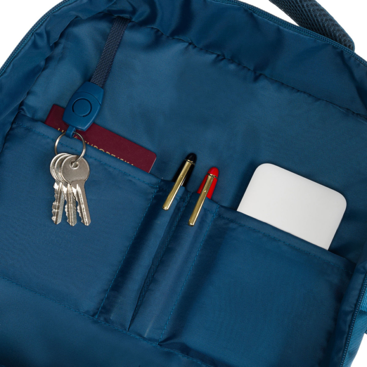 Peterson extrabővíthető kék színű hátizsák kézipoggyász méretben 40 x 30 x 20 cm