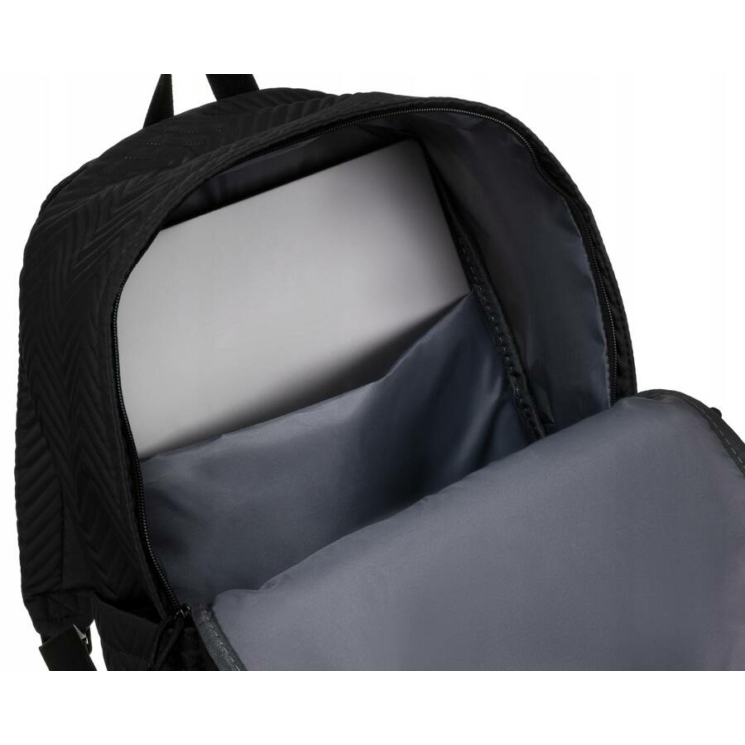 Városi hátizsák légáteresztő hátrésszel Fekete színben