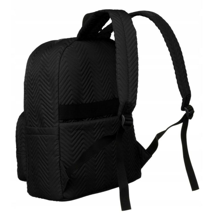 Városi hátizsák légáteresztő hátrésszel Fekete színben