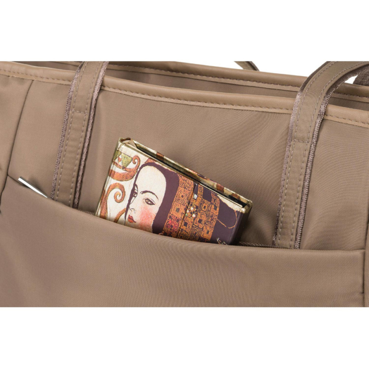 Stílusos női válltáska bézs színben