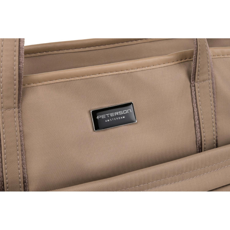 Stílusos női válltáska bézs színben