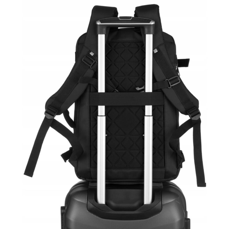 Peterson 3- Funkciós Vízálló Utazó Hátizsák Fekete Színben